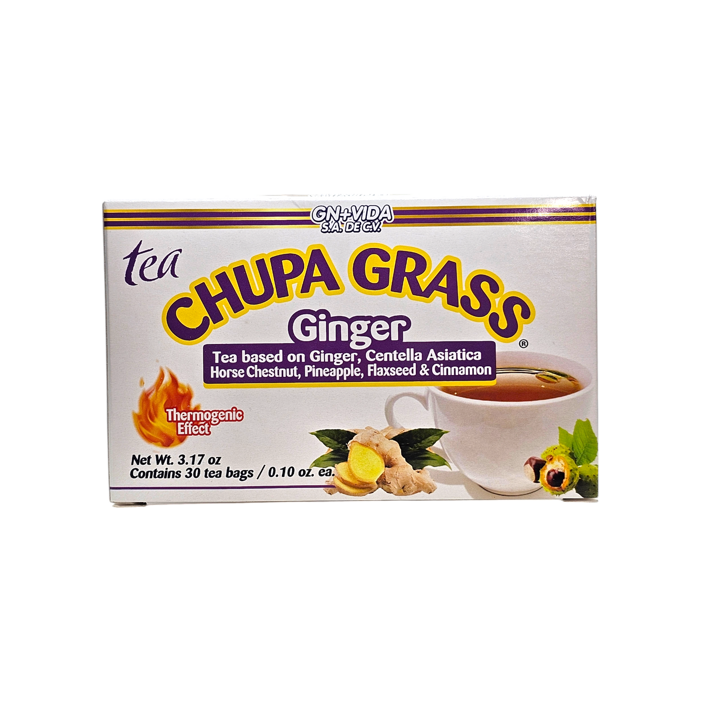 Té Chupa Grass Sabor Jengibre 30 sobres.