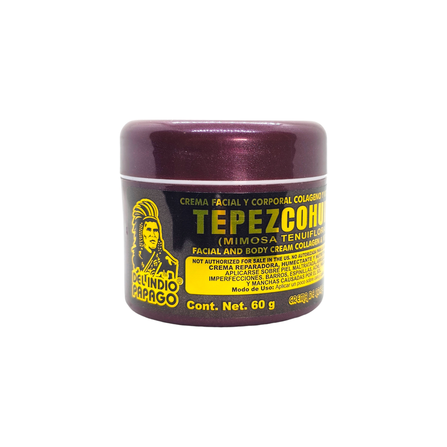 Crema De Tepezcohuite Tarro Tinto 60 grs.