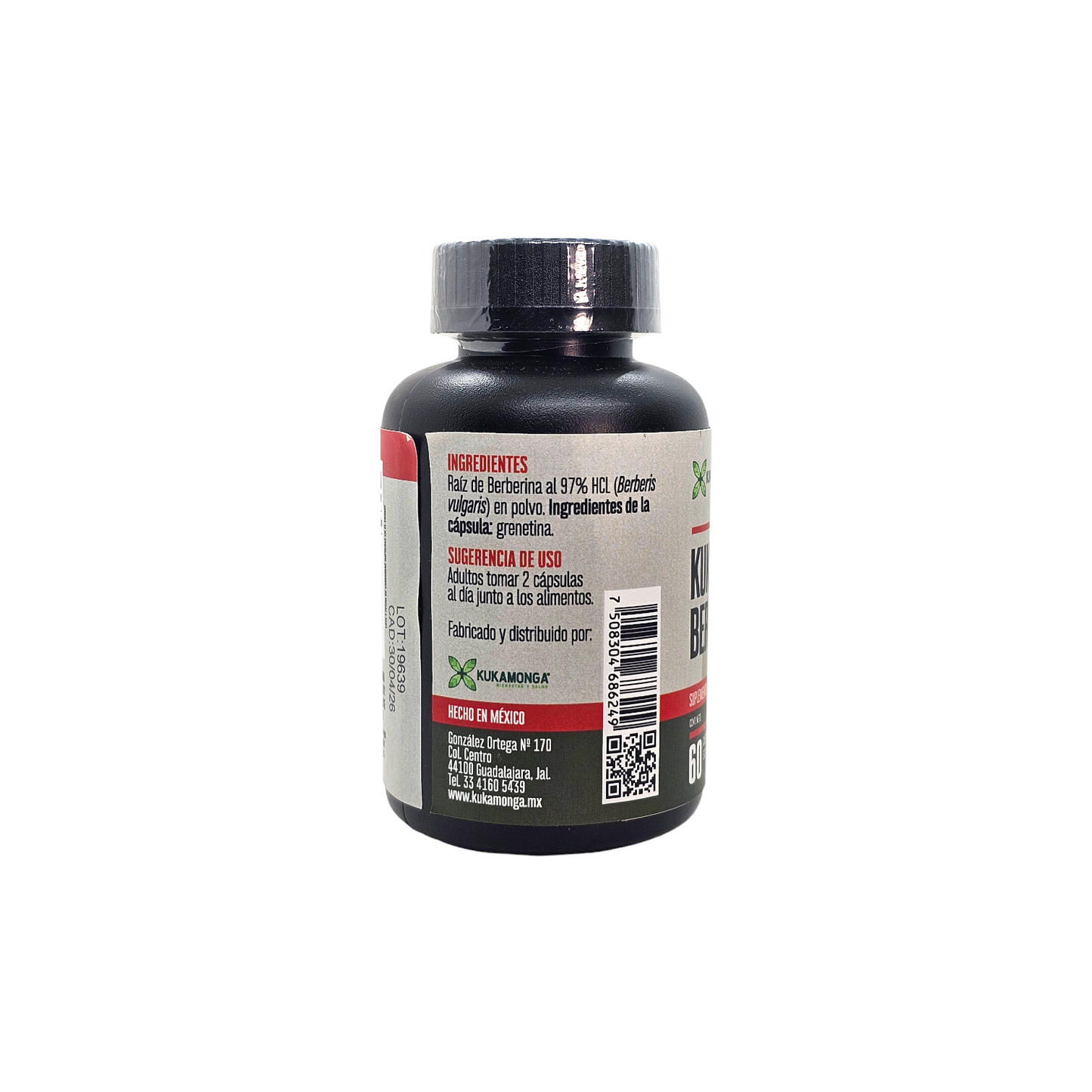 Hepático y biliar. Kuka Berberina Hcl 60 Cáps De 500 Mg Sabor Sin Sabor.