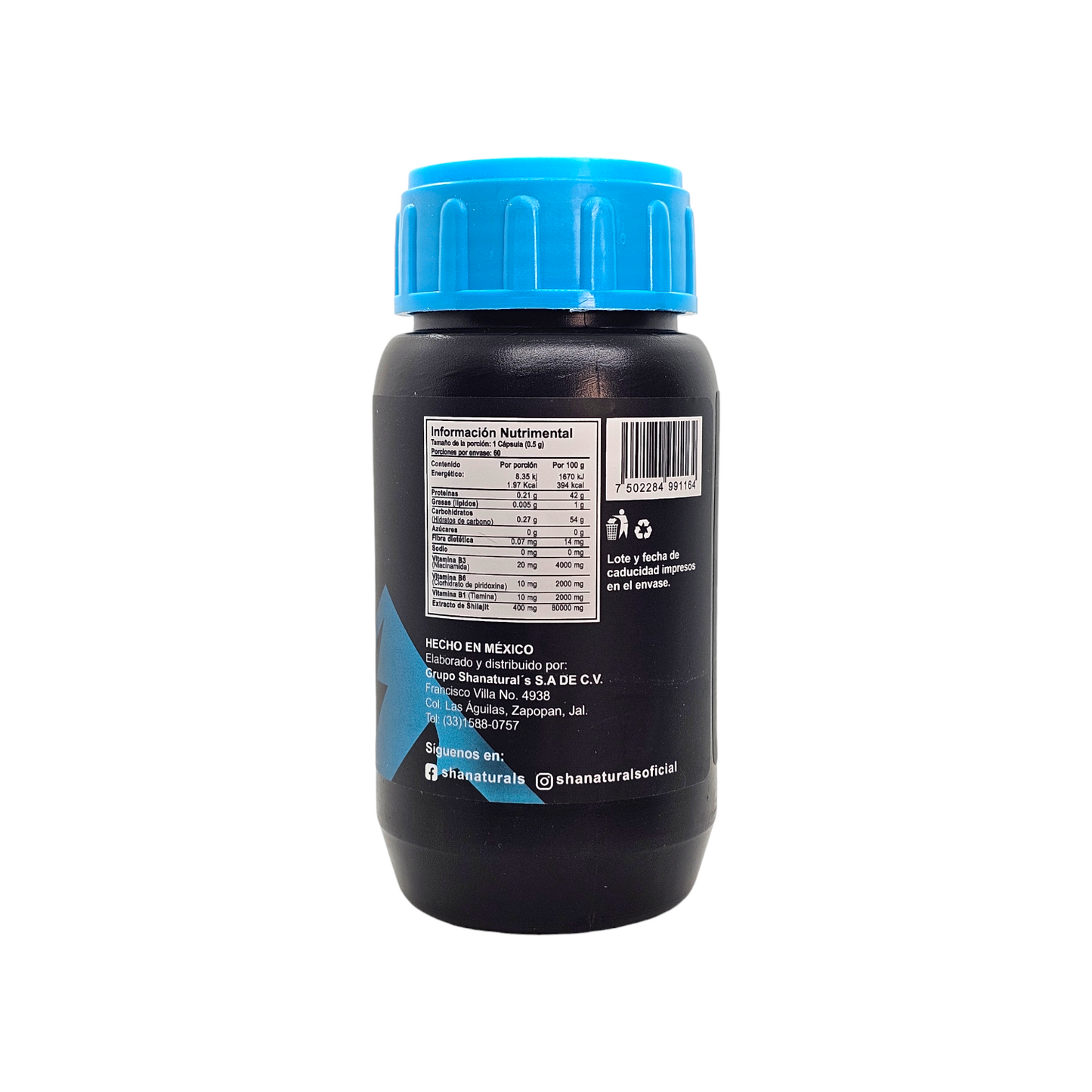 Shilajit | 100% Natural | Suplemento Alimenticio – 60 Capsulas 500mg.