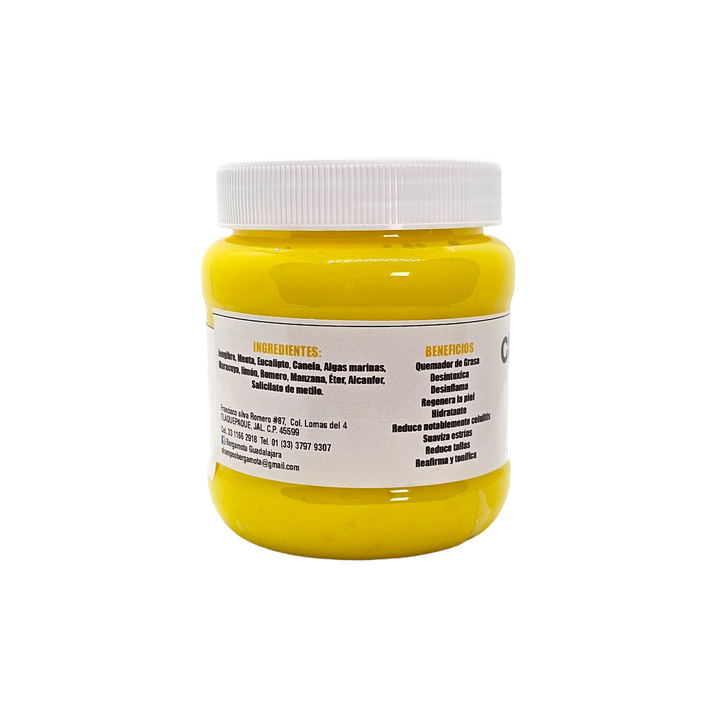 Chupa Panza Gel Amarillo Jengibre + Bamitol Quema Grasa. Cont. 250 grms.