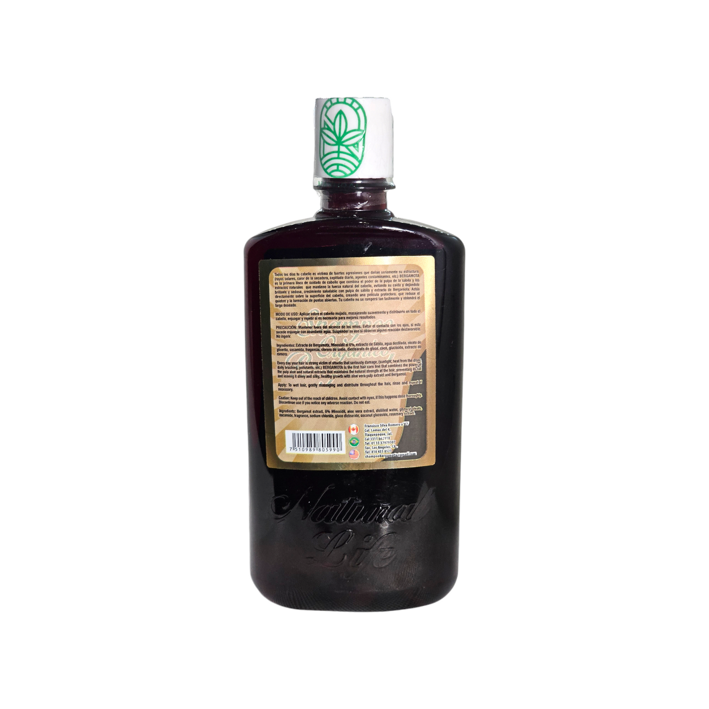 Shampoo Organico Bergamota Premiun 450ml.