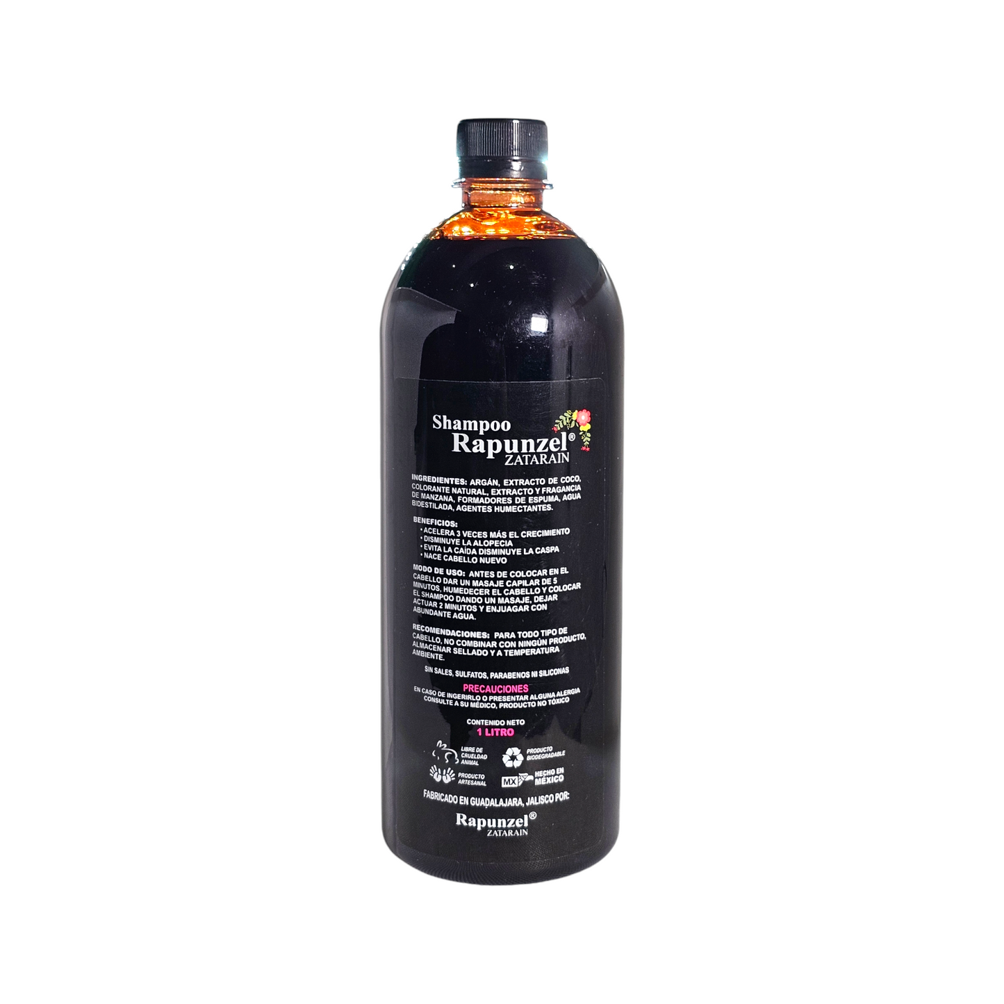 Shampoo rapunzel zatarain de 1 litro 3 veces más crecimiento.