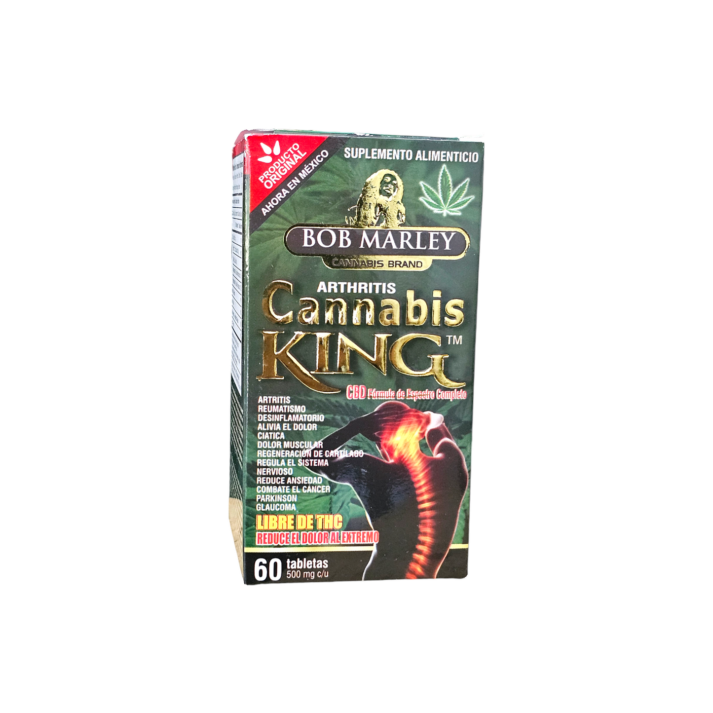 Cannabis king 500 mg 60 tabs Reduce el dolor de las articulaciones y la inflamación de manera natural.