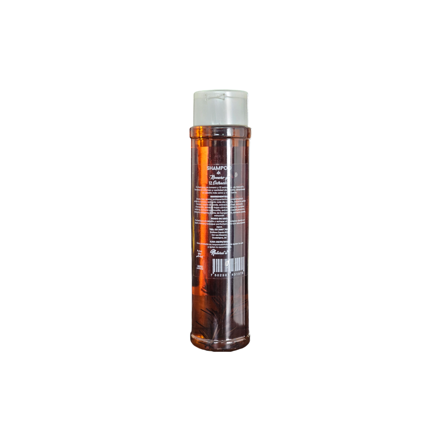 Shampoo de Romero y 12 Extractos 650 ml Natural'u