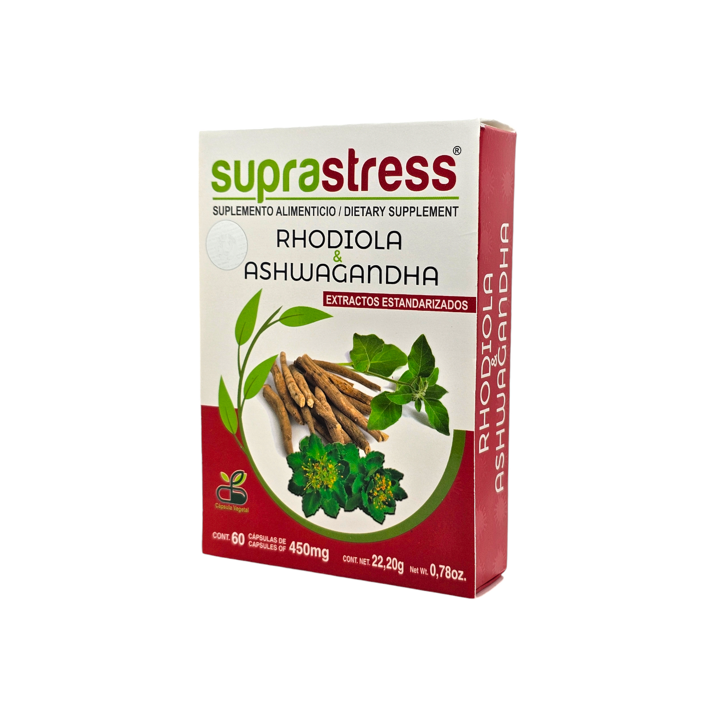 Cápsulas SUPRASTRESS® rhodiola y ashwagandha caja blister 60u.