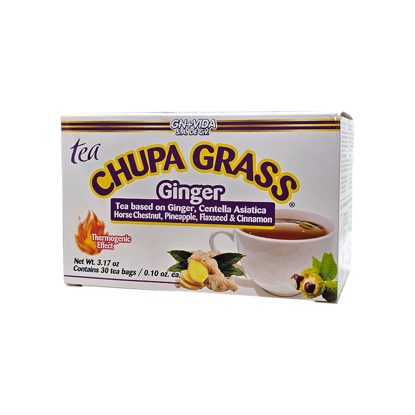 Té Chupa Grass Sabor Jengibre 30 sobres.