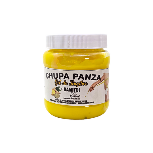 Chupa Panza Gel Amarillo Jengibre + Bamitol Quema Grasa. Cont.  250 grms.