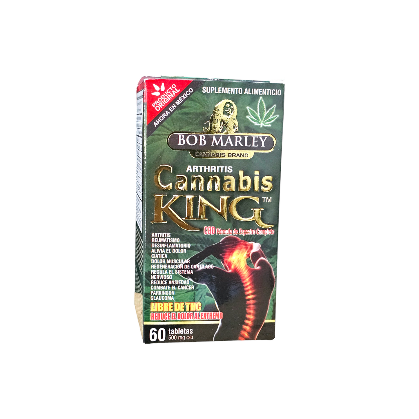 Cannabis king 500 mg  60 tabs Reduce el dolor de las articulaciones y la inflamación de manera natural.